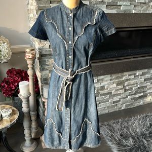 Beymen Club Denim Dress. Size 6